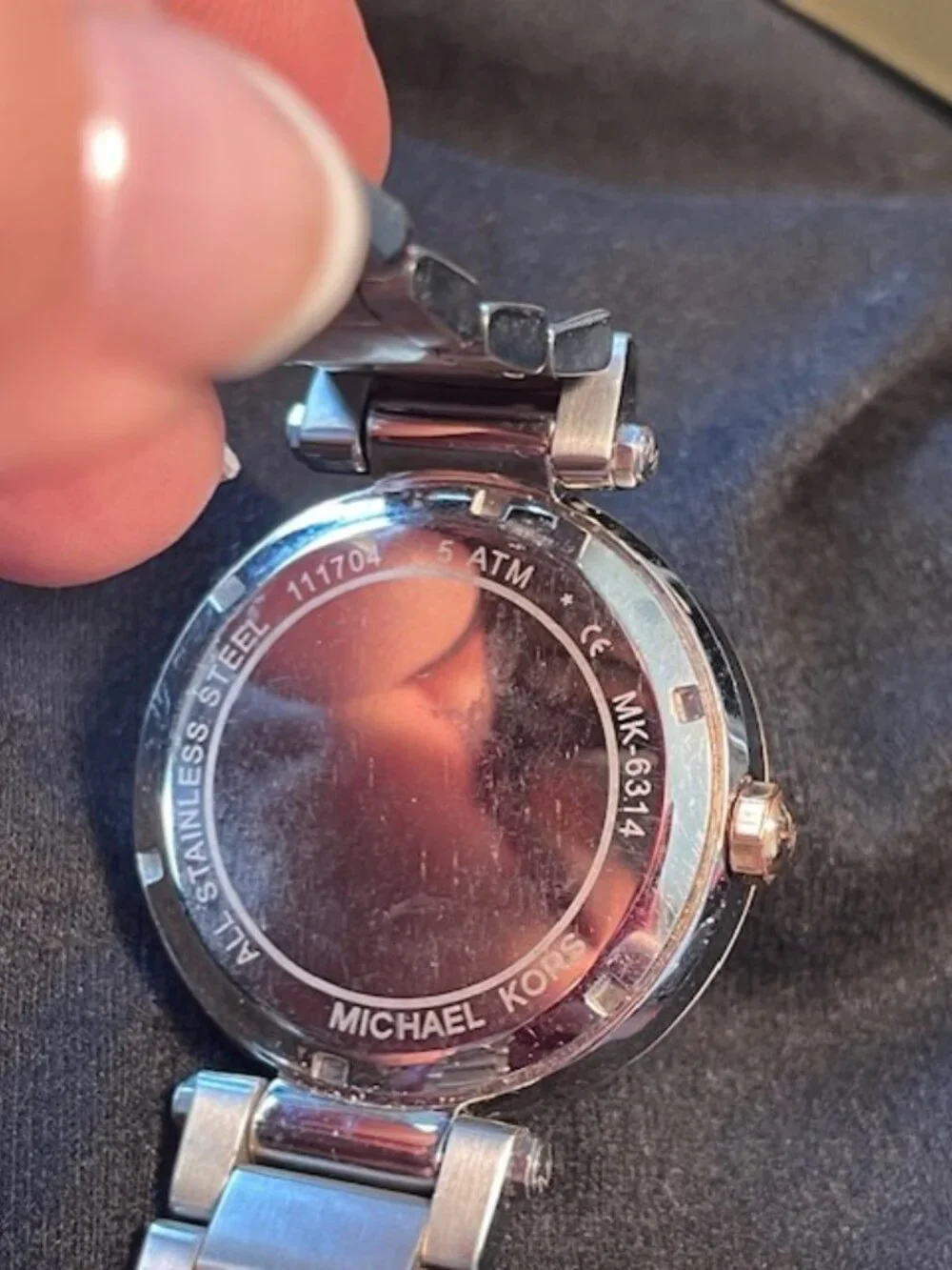 Michael Kors Silver and Rose Gold Watch